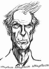 Caricature Clint Eastwood Artmagenta sketch template