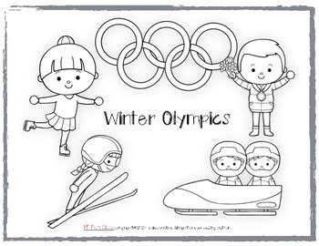 winter olympics coloring sheet  pe fun club tpt