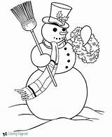 Coloring Pages Christmas Snowman sketch template