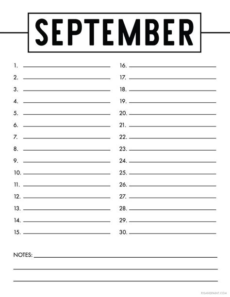 printable perpetual calendar september calendar printables