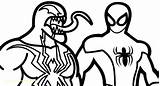Venom Spiderman Coloring Pages Vs Getdrawings sketch template