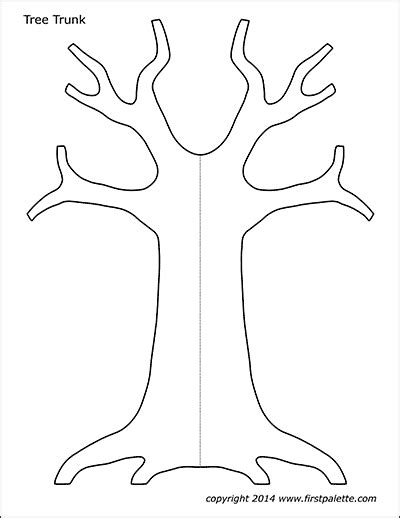 tree trunk  printable templates coloring pages firstpalettecom