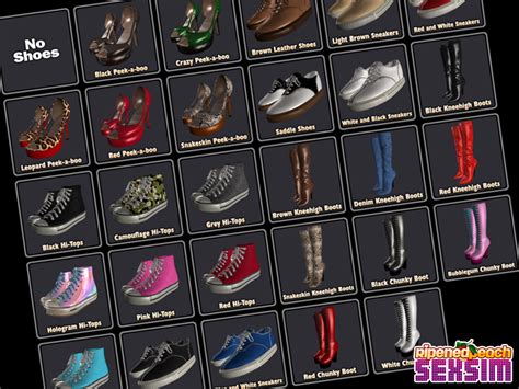 sex sim add ons shop shoes