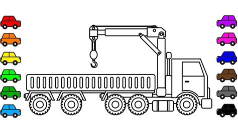 crane truck coloring pages loudlyeccentric