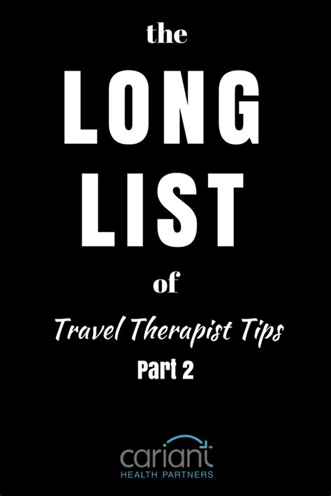 the long list of travel therapist tips part two