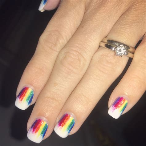 pride rainbow nails garra teacher nails engagement nails flag nails