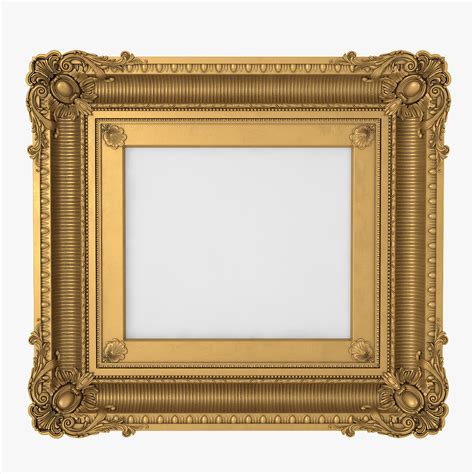 baroque picture frame  turbosquid