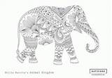 Coloring Pages Zen Zentangle Elephant Books Kingdom Zendoodle Colouring Millie Marotta Hobbycraft Adult Library Book sketch template