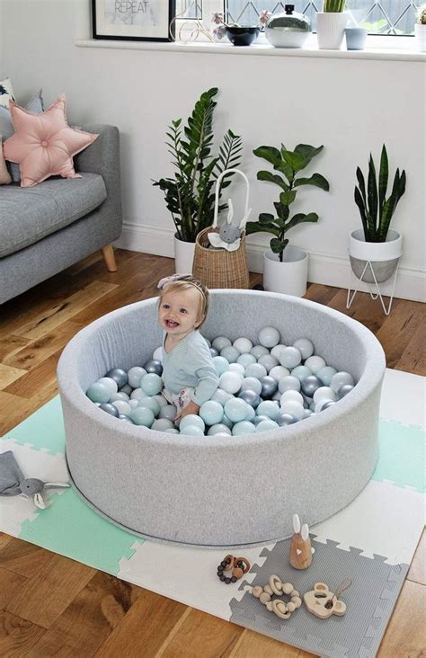 mini  ball pit mint    images kid room decor ball pit unisex nursery inspiration