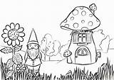 Gnome Gnomes Getcolorings Christmas Gardening Gardener Getdrawings Nain Coloriage Rocks sketch template
