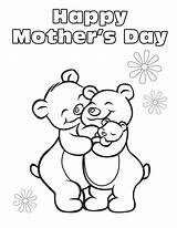 Coloring Happy Pages Mother Mothers Printable Color Sheet Mom Cute Kids Printables Print Children sketch template