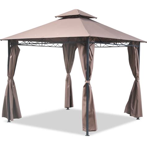 fdw grill gazebo canopy tent    outdoor  sidewall brown walmartcom