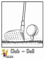 Golf Coloring Pages Clubs Players Kids Templates Choose Board sketch template