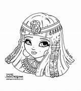 Cleopatra Egyptian Lineart Jadedragonne Colorear Dragonne Coloriages Sarahcreations Zen Divers sketch template