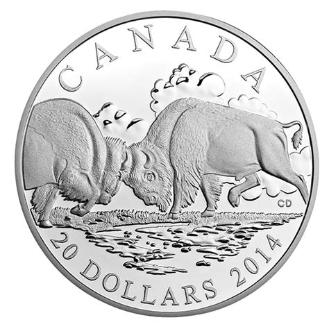 dollar  oz fine silver coin bison  fight  bullion mart