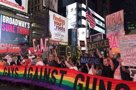 gays against guns holds protest in new york following las vegas