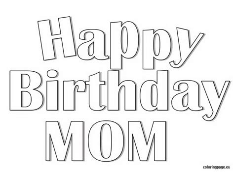 mom birthday coloring pages coloring home