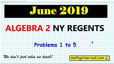 june  algebra     nys regents exam solutions worked  steps broken  oline guide