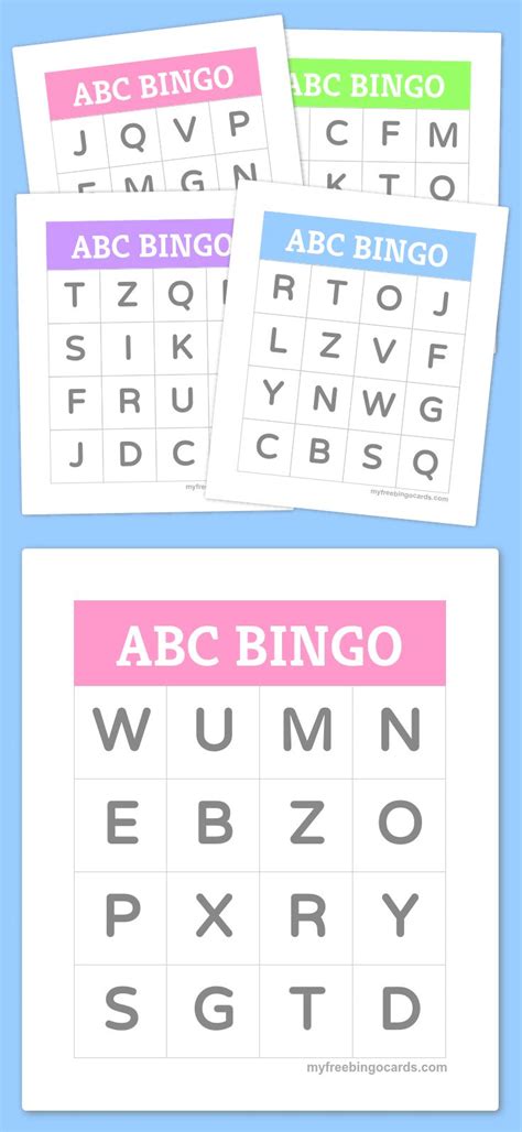 printable bingo cards bingo cards preschool learning