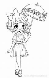 Coloring Anime Pages Books Lineart Deviantart Sheets Chibi Digital sketch template