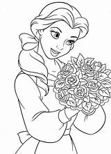 Belle Coloring Pages Printable Color Disney Book Coloriage Kids Bella Books sketch template