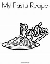 Coloring Pasta Recipe Built California Usa sketch template