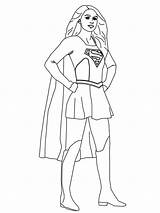 Supergirl Printable Outline Héros Coloriages Jumanji Inhabituellement Kara Danvers sketch template