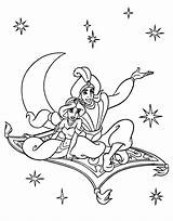 Aladdin Coloring Jasmine Pages Disney Carpet Princess Prince Characters Walt Magic Fanpop Template sketch template