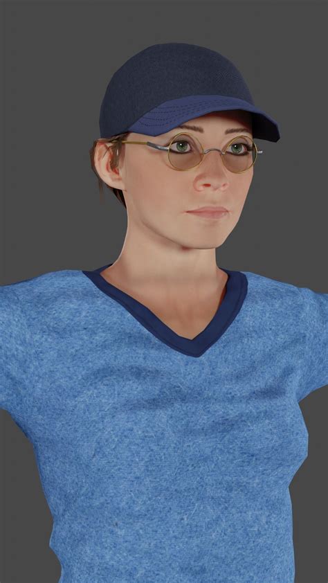 3d model girl agent low poly ready for games 3d model vr ar low