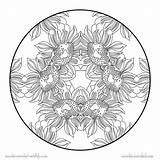 Coloring Pages Difficult Flower Mandala Adults Sunflower Mandalas Adult Color Printable Kids Print Cannas Gif Choose Board Wonderweirded sketch template