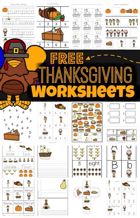 thanksgiving worksheets  kids