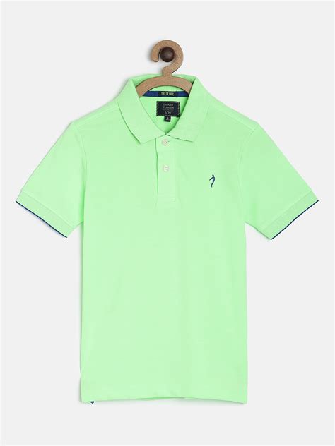 boys  shirts boys neon green solids regular fit  shirt