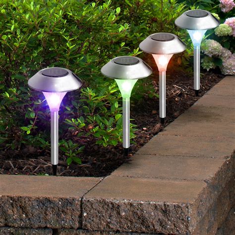 brand  solarek stainless steel color changing  led solar lawn garden lights  lights