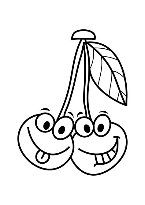 cartoon fruits coloring pages crafts  worksheets  preschool