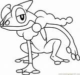 Pokemon Coloring Pages Frogadier Color Printable Getcolorings Print sketch template