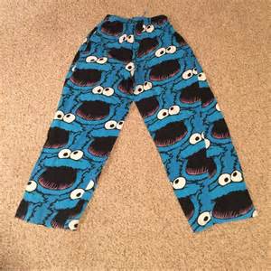 sesame street pajamas cookie monster pj pants size s 283