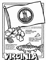 Virginia Coloring State Pages Crayola Flag Studies Color States Symbols Printable Print Social Sheets Kids Flags Printables Background Usa Fish sketch template