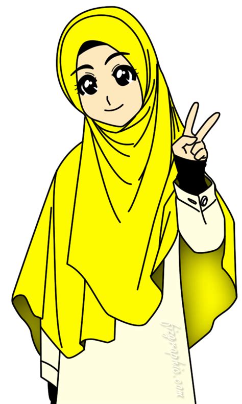 sunshine kartun muslimah cantik  comel