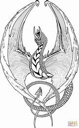 Dragon Coloring Pages Fantasy Dragons Printable Lizard Coloriage Animals Characters Color Sheets Mystic Print Clip Tattoo Public Pixabay Clker Winged sketch template