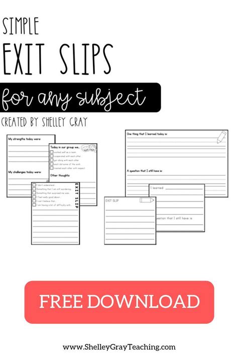 using exit slips in the classroom teaching formative assessment