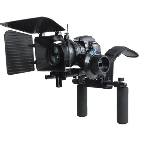 dslr stabilizer shoulder rig follow focus matte box hd video camera top handleshoulder rig