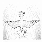 Holy Spirit Dove Catholic Symbol Drawing Clip Clipart Saint Coloring Worksheets Symbols Signs Getdrawings Saints Pages Worksheeto sketch template