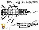 Tomcat Airplane Yescoloring Foxhound sketch template