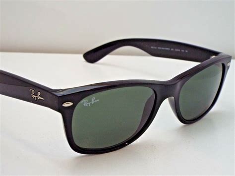 authentic ray ban rb   black green    wayfarer mm sunglasses  fashion