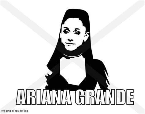 Ariana Grande Silhouette Stant Download Etsy