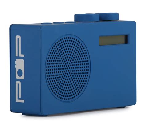 pop original dabfm portable digital radio blue  mm monotone  speaker ebay