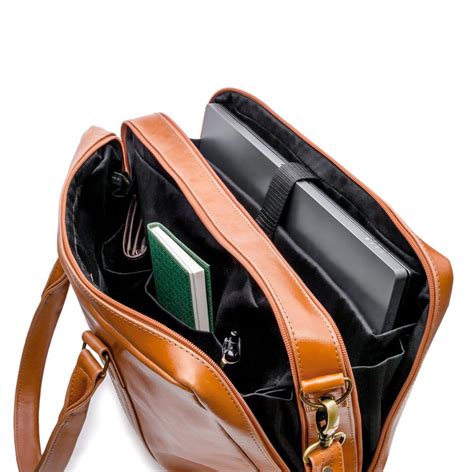 mens leather shoulder laptop bag sl aberdeen light brown bags