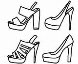 Coloring Pages High Shoes Heels Heel Color Printable Models Colouring Shoe Print Stress Girl Melt Away Kids Popular Drawing Coloringpagesfortoddlers sketch template