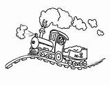 Steam Train Bumpy Rail Coloring Netart sketch template