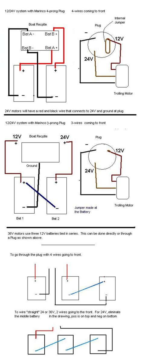 volt wiring diagram  trolling motor batts wiring diagram